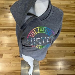 Justice Size 10 Bling Hoodie — Like New